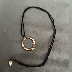 Sculptural Oval Pendant Necklace